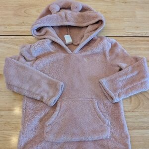 Carter's Kid Size Bag Pink Sherpa Hoodie Easy Winter Soft Cozy Fluffy